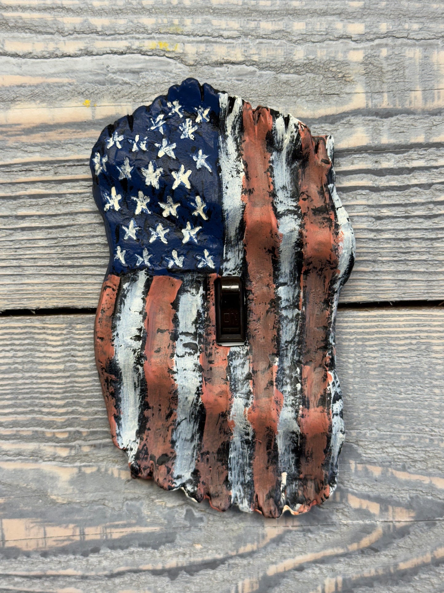 American Flag Toggle Switch Plate