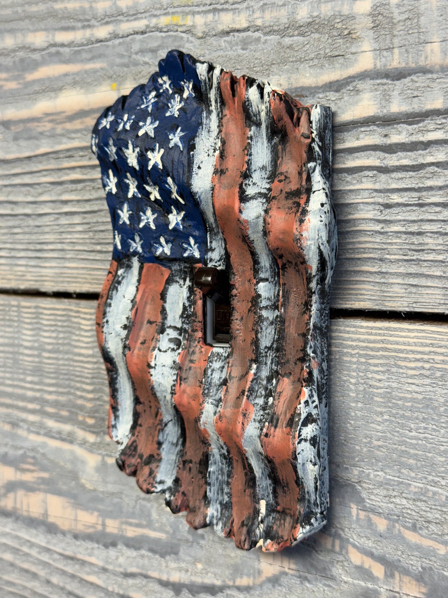 American Flag Toggle Switch Plate