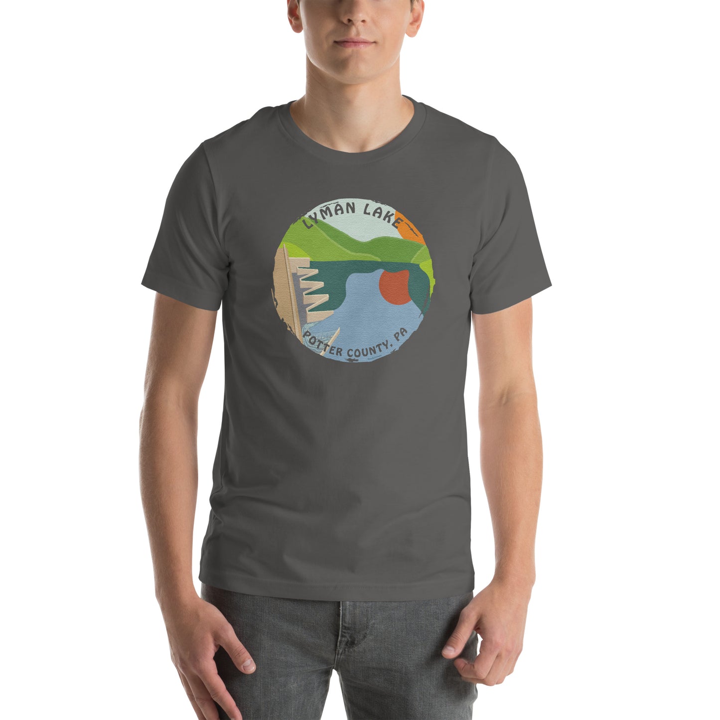 Lyman Lake, Potter County PA, Unisex t-shirt