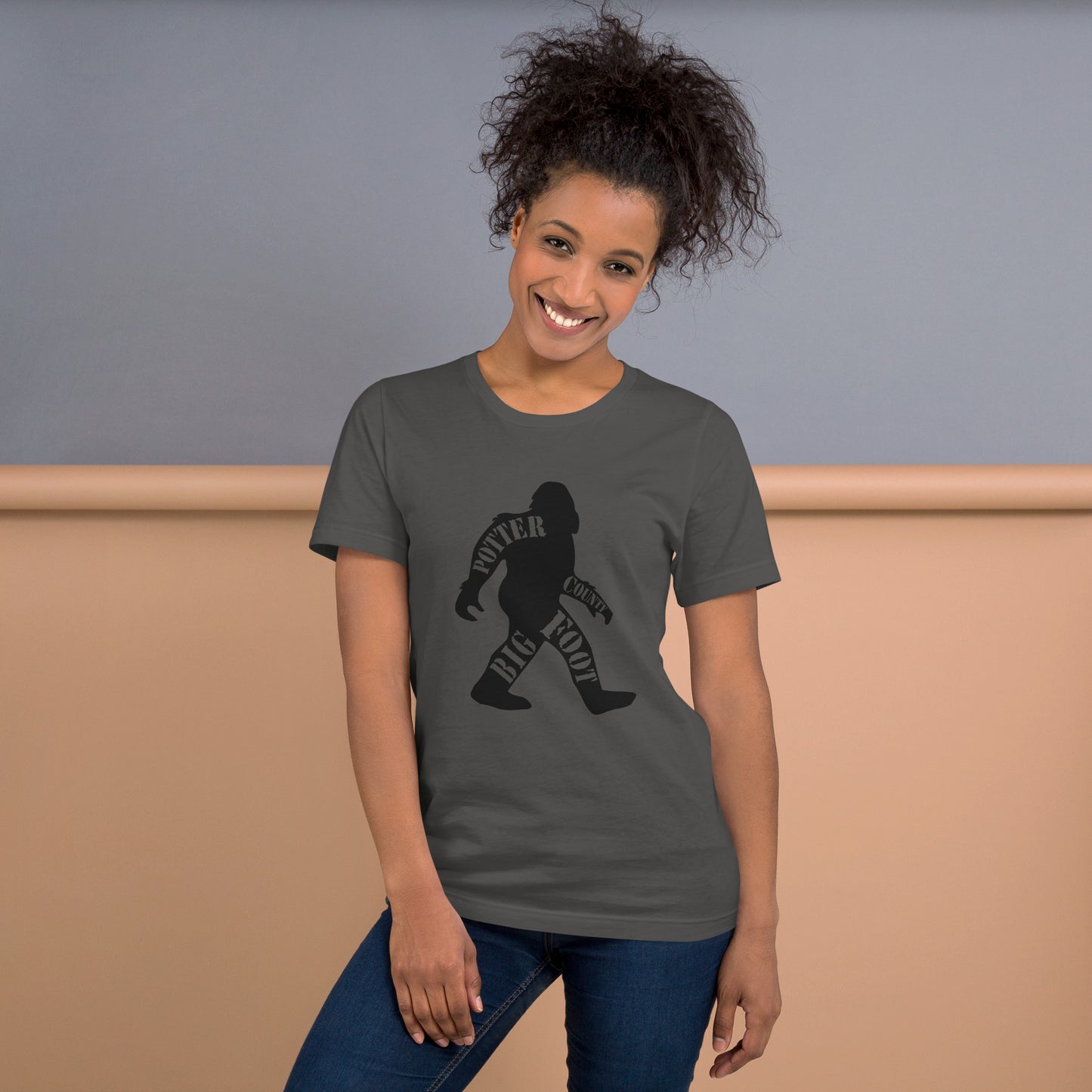 Potter County Big Foot, Potter County PA, Unisex t-shirt