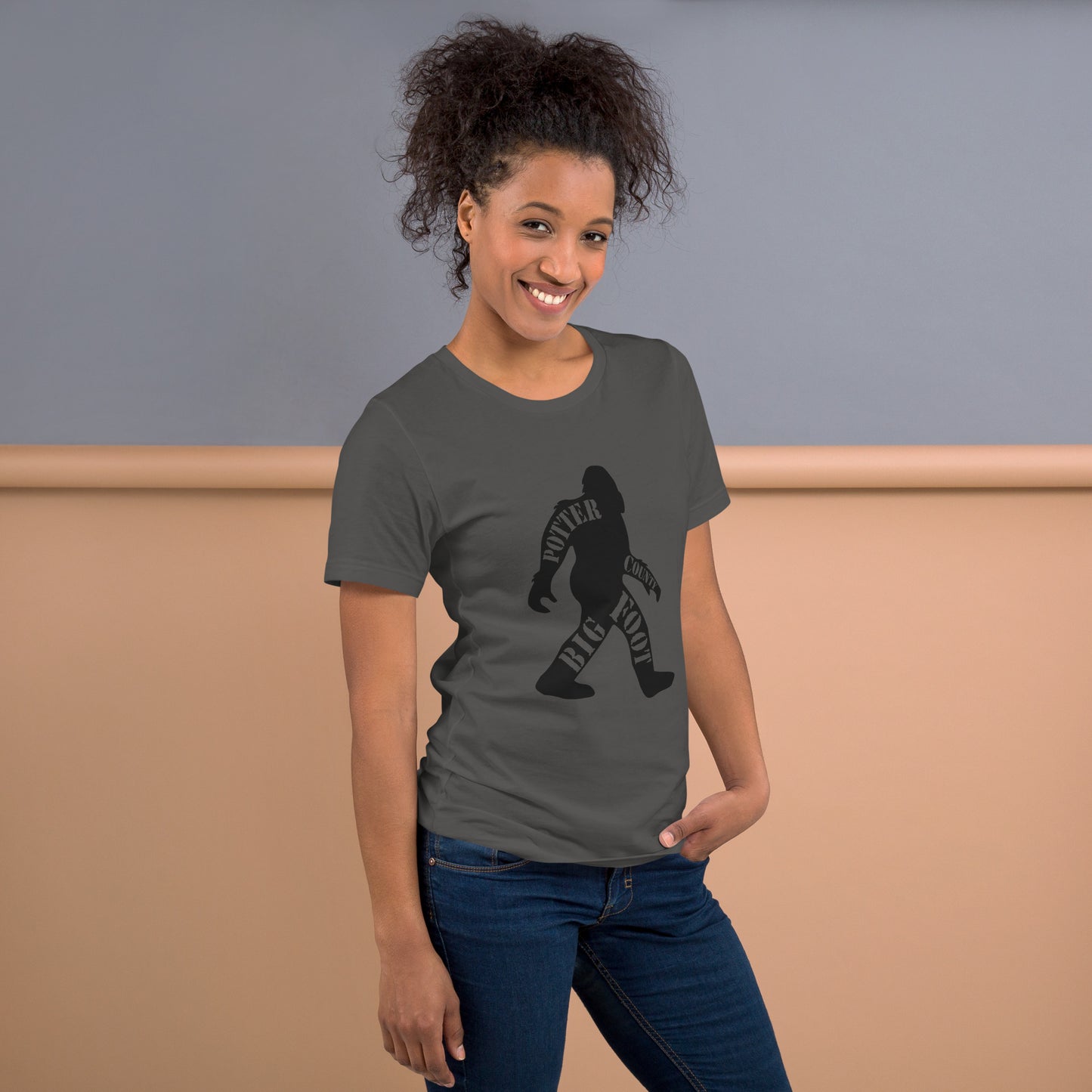 Potter County Big Foot, Potter County PA, Unisex t-shirt
