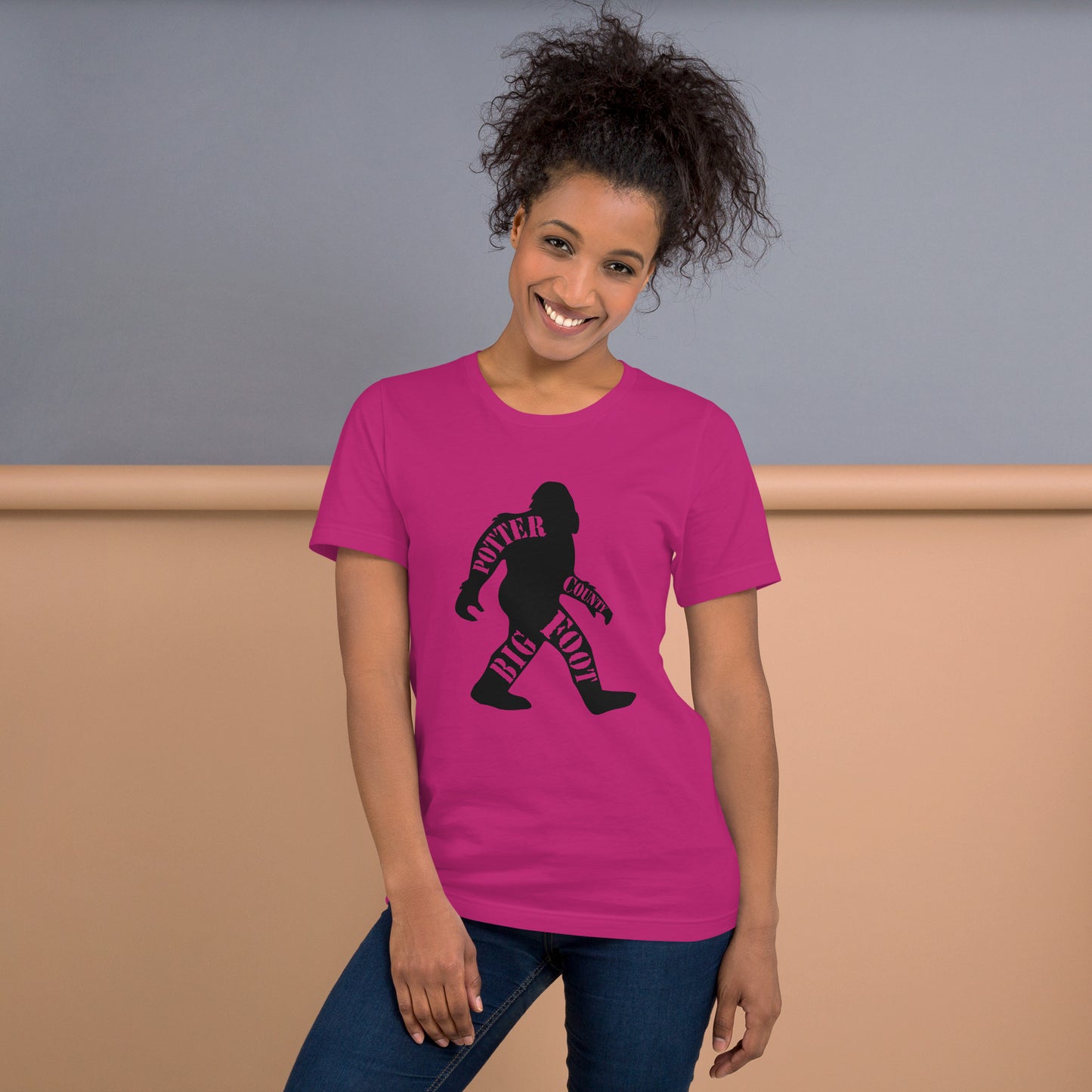 Potter County Big Foot, Potter County PA, Unisex t-shirt