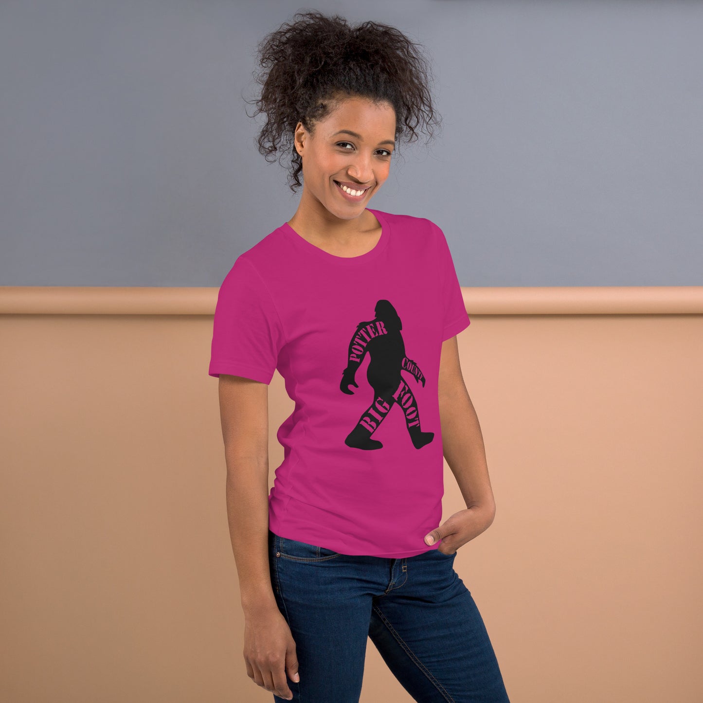 Potter County Big Foot, Potter County PA, Unisex t-shirt