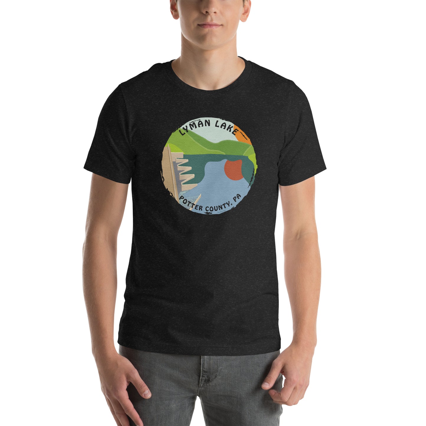 Lyman Lake, Potter County PA, Unisex t-shirt