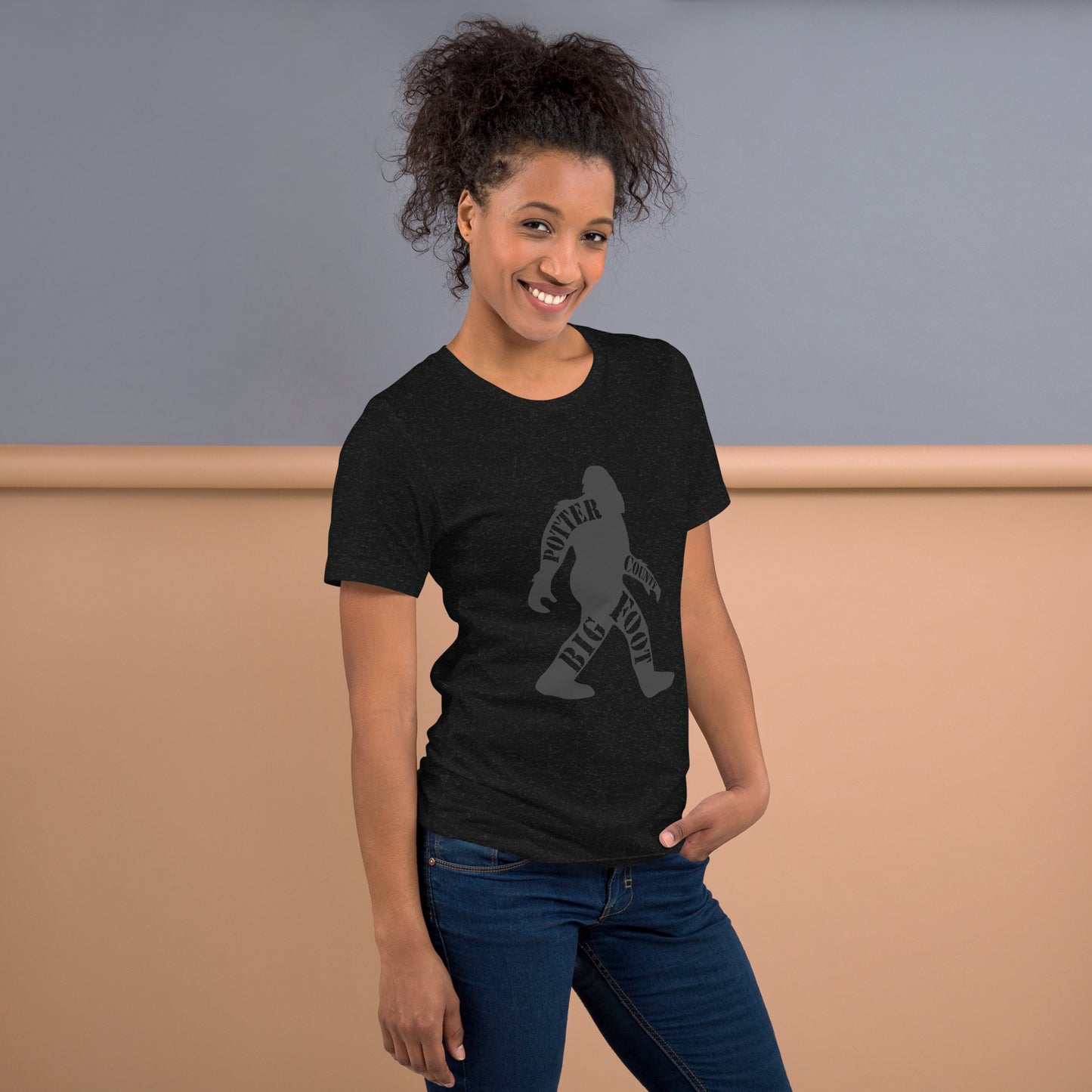 Potter County Big Foot, Potter County PA, Unisex t-shirt