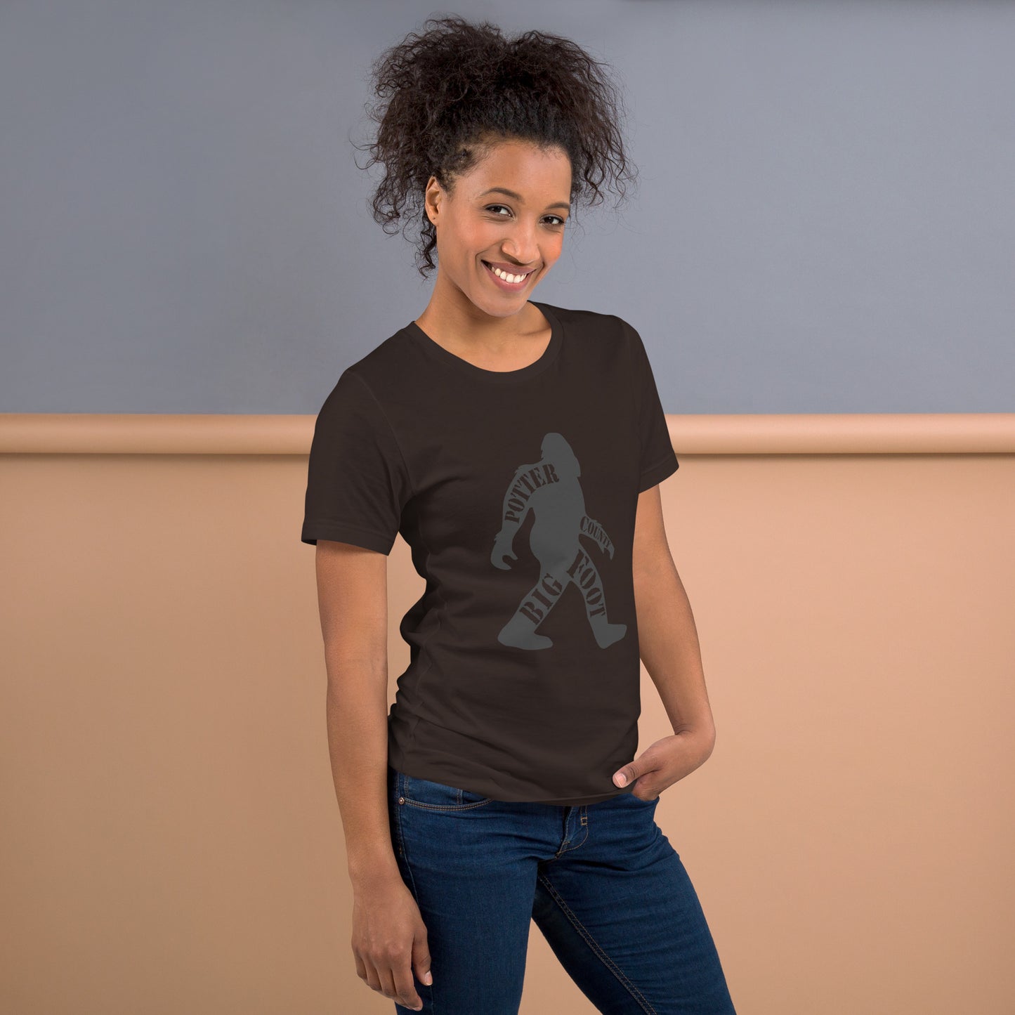 Potter County Big Foot, Potter County PA, Unisex t-shirt