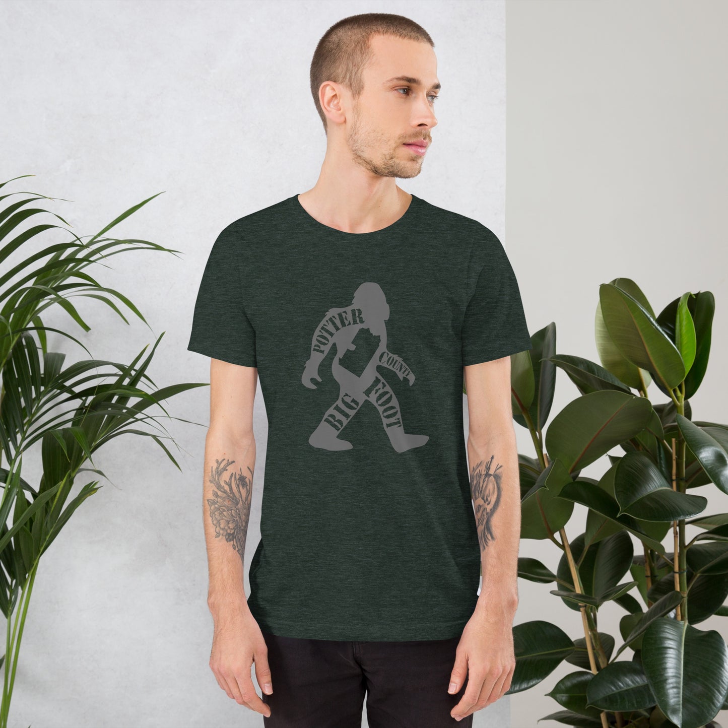 Potter County Big Foot Stamped Unisex t-shirt