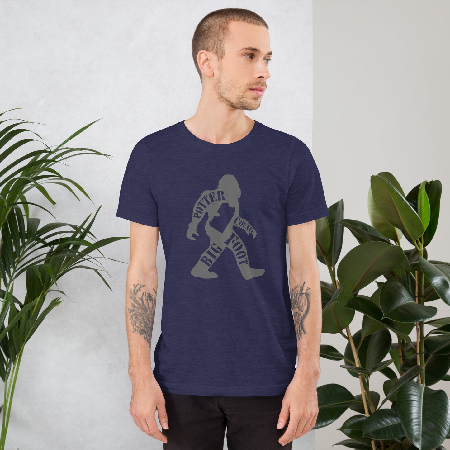 Potter County Big Foot Stamped Unisex t-shirt