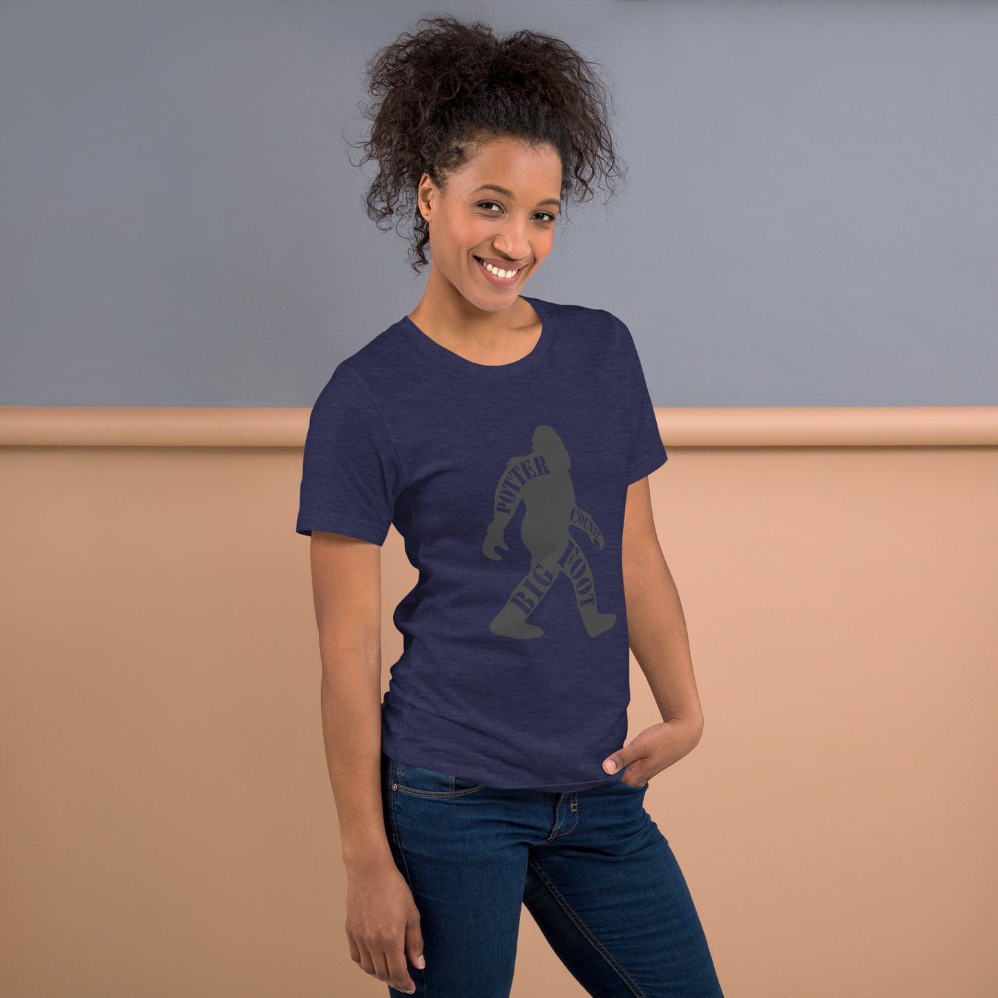 Potter County Big Foot, Potter County PA, Unisex t-shirt