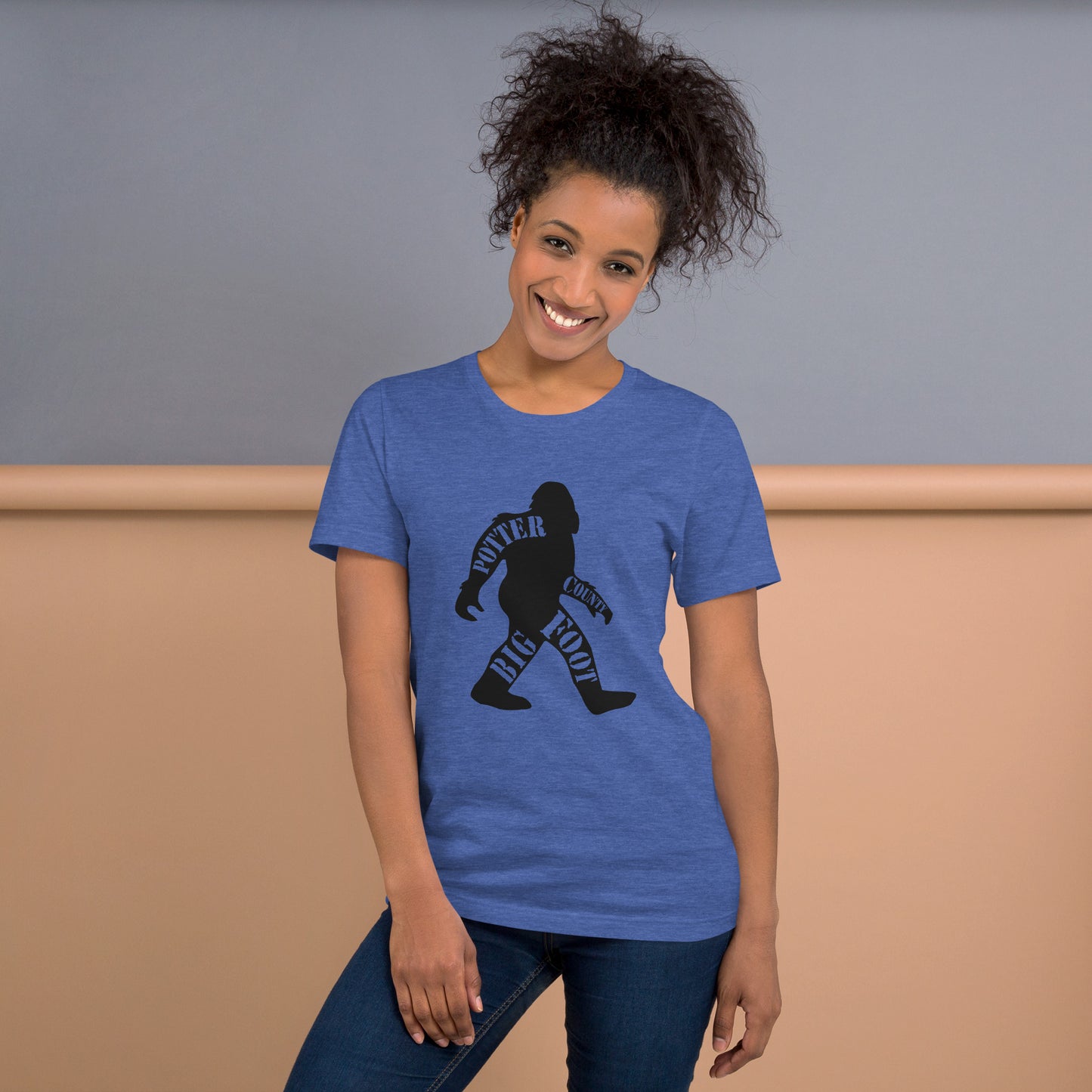 Potter County Big Foot, Potter County PA, Unisex t-shirt