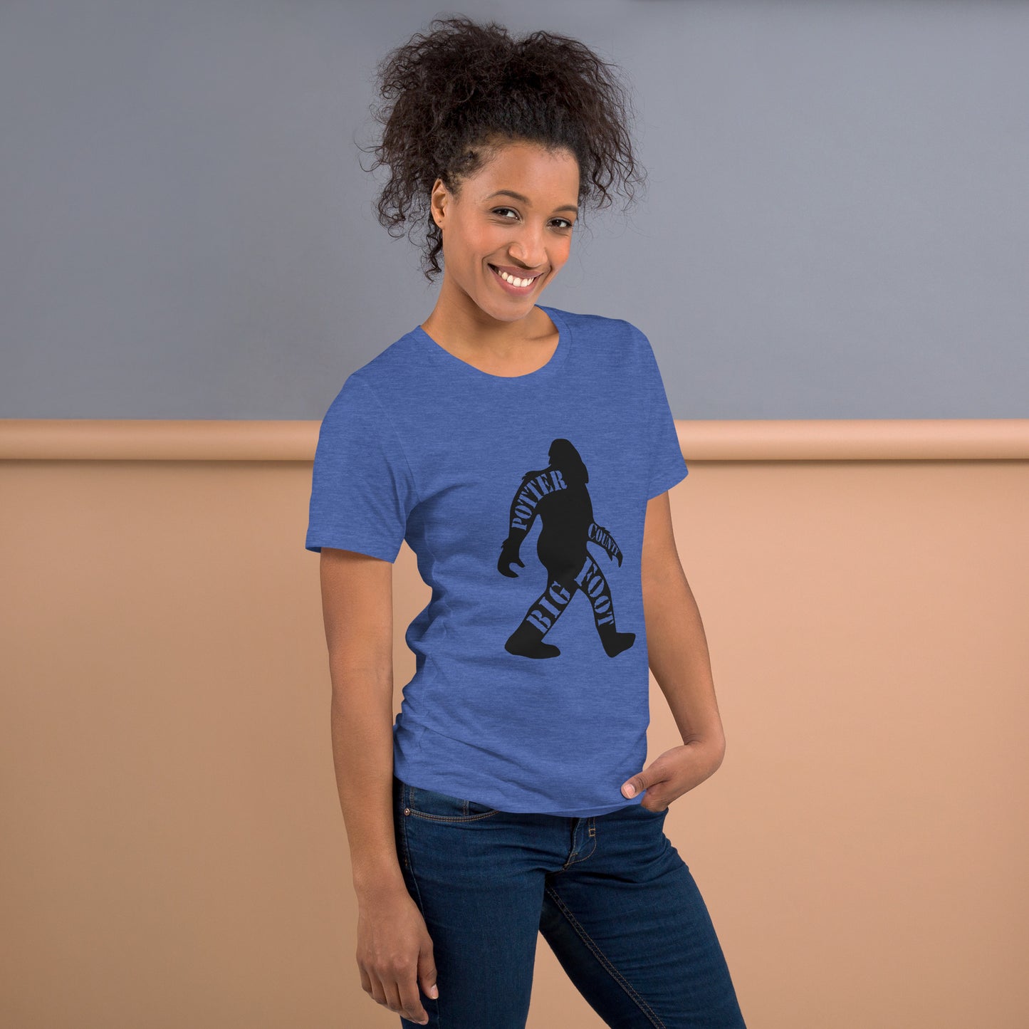 Potter County Big Foot, Potter County PA, Unisex t-shirt