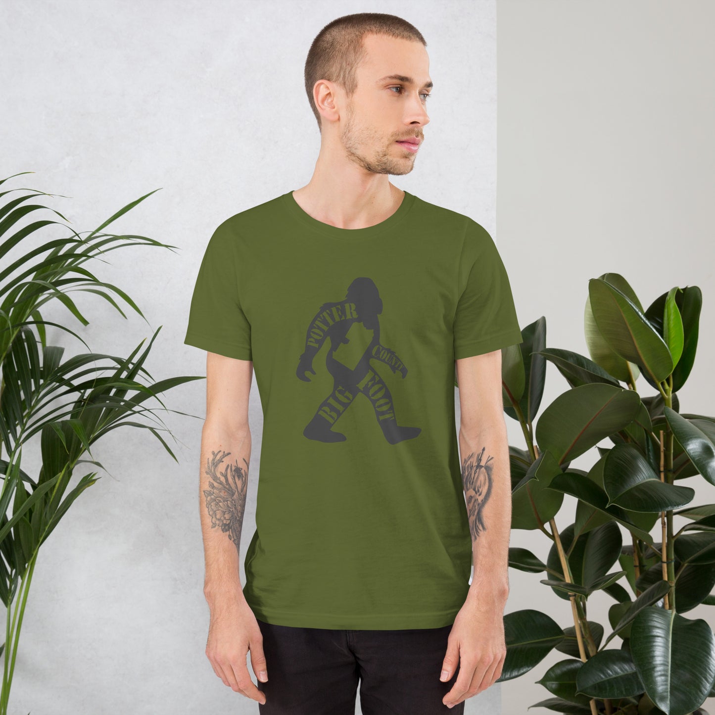 Potter County Big Foot Stamped Unisex t-shirt
