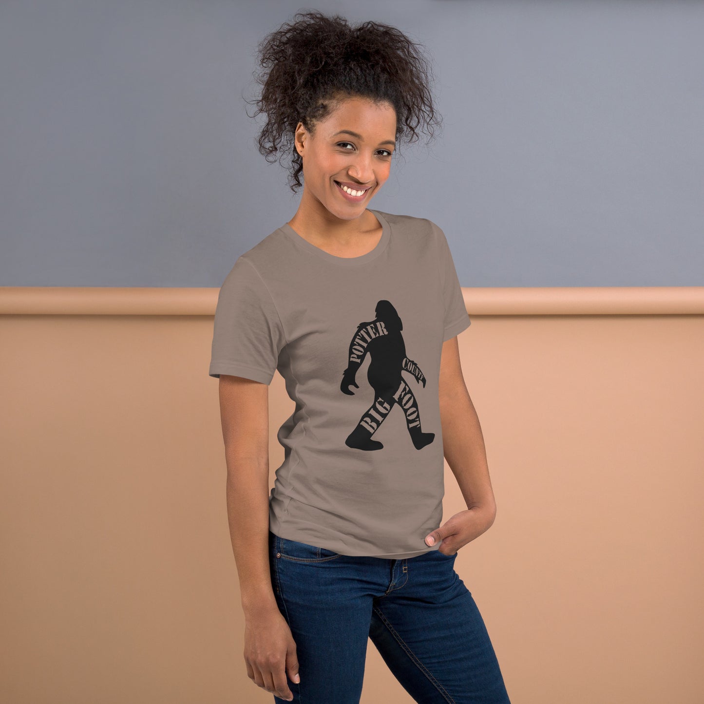 Potter County Big Foot, Potter County PA, Unisex t-shirt