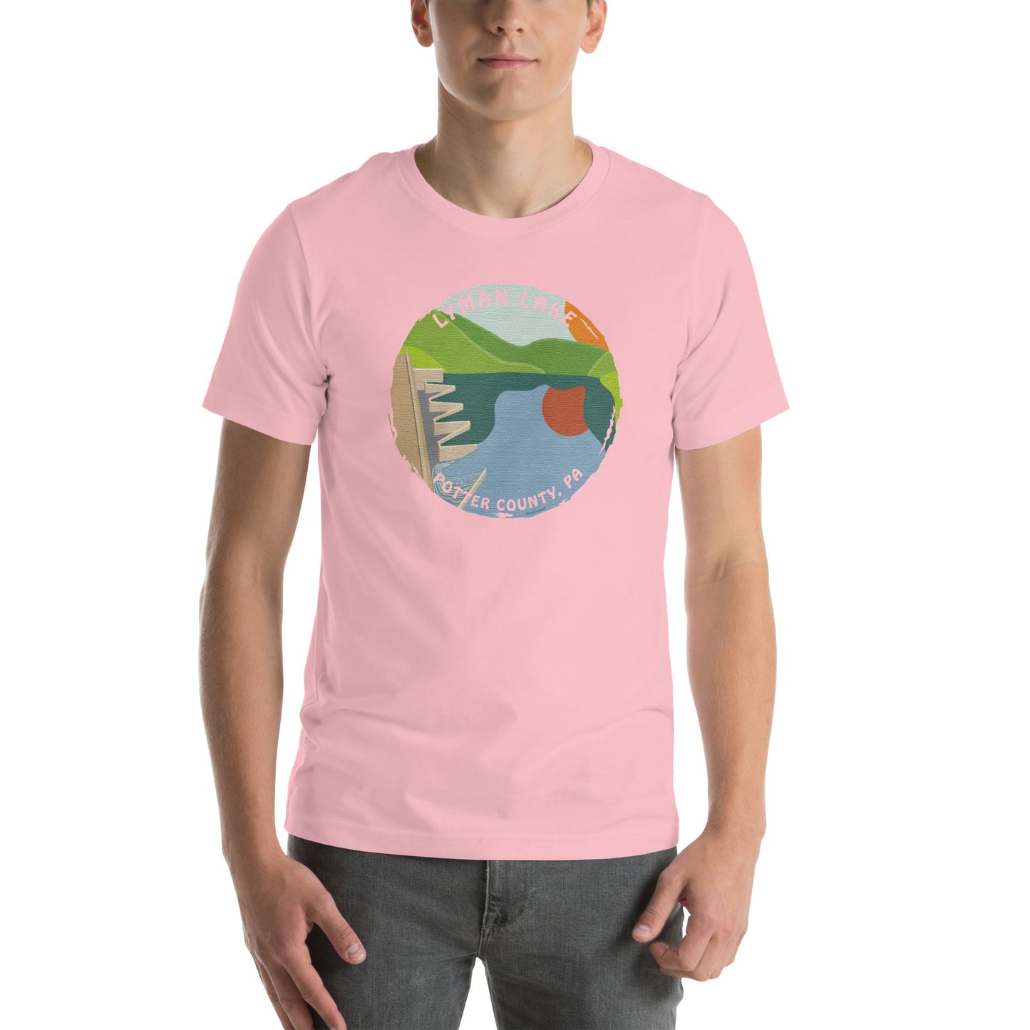 Lyman Lake, Potter County PA, Unisex t-shirt