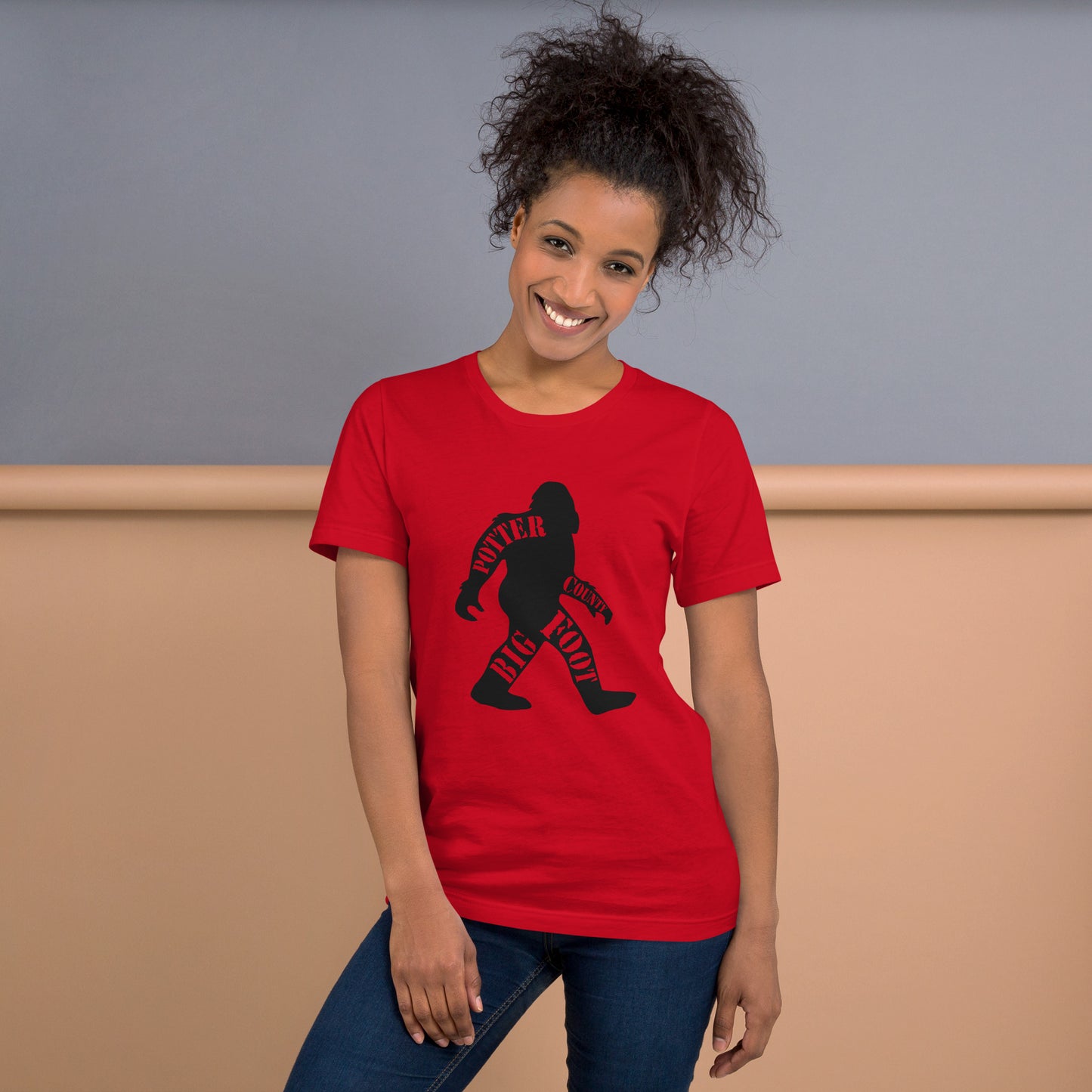 Potter County Big Foot, Potter County PA, Unisex t-shirt