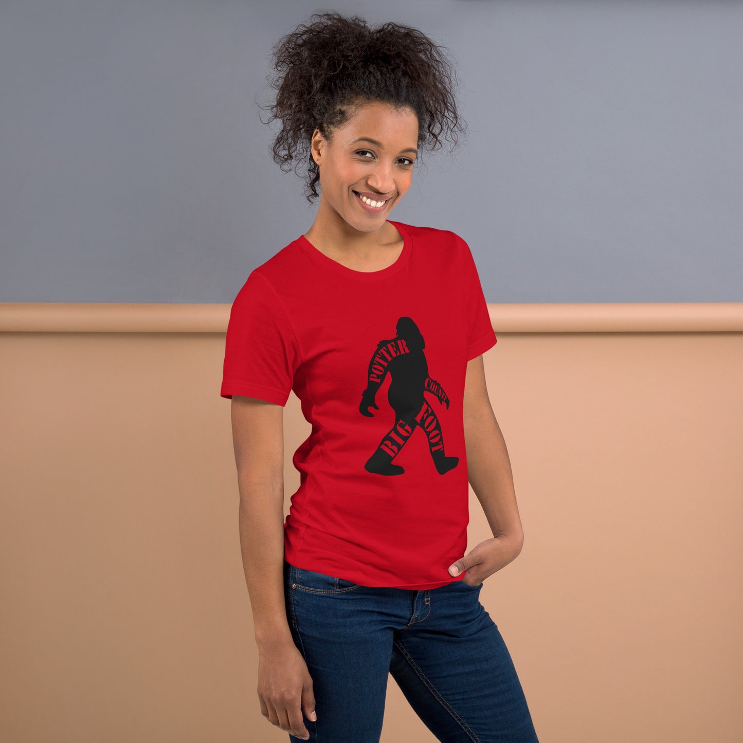 Potter County Big Foot, Potter County PA, Unisex t-shirt