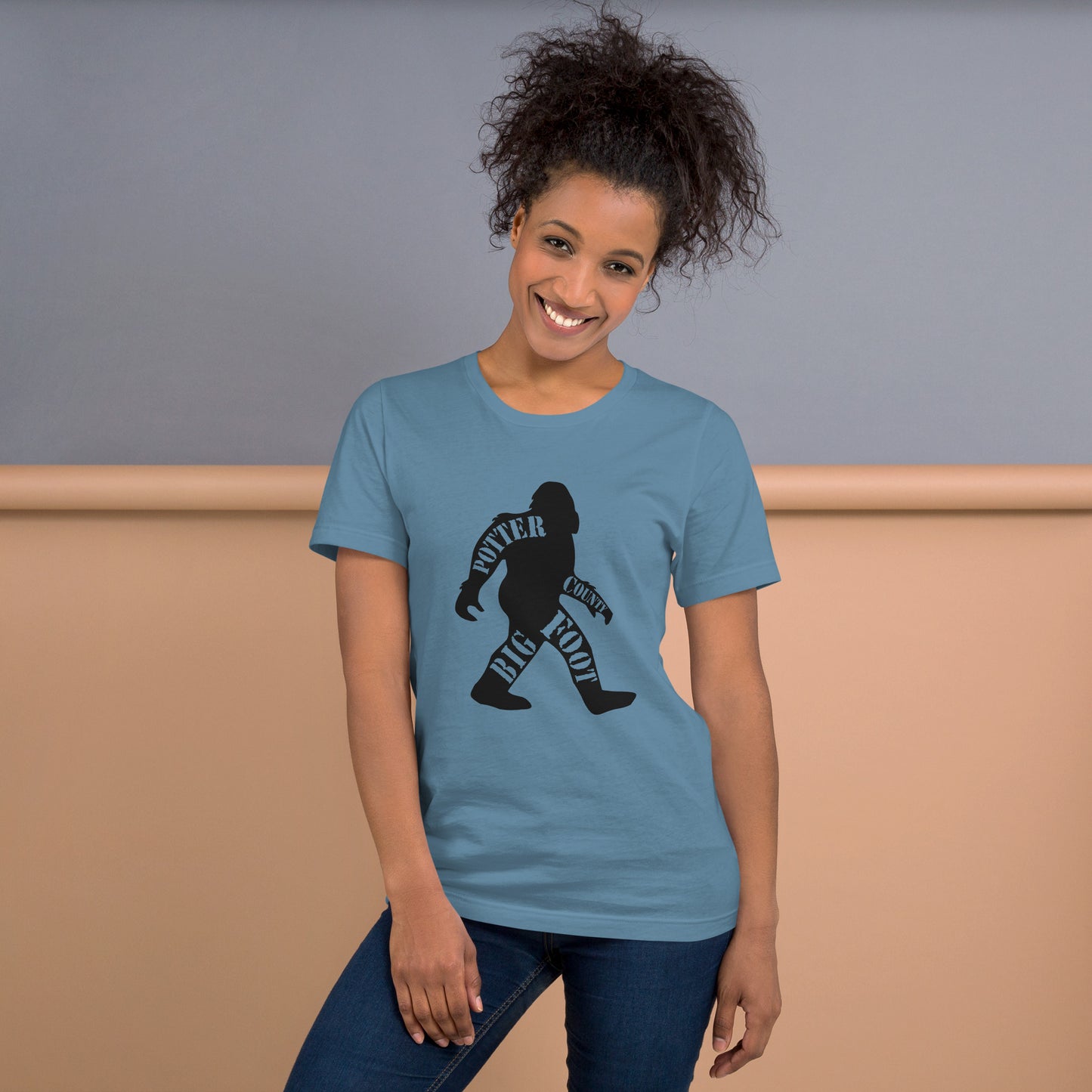 Potter County Big Foot, Potter County PA, Unisex t-shirt