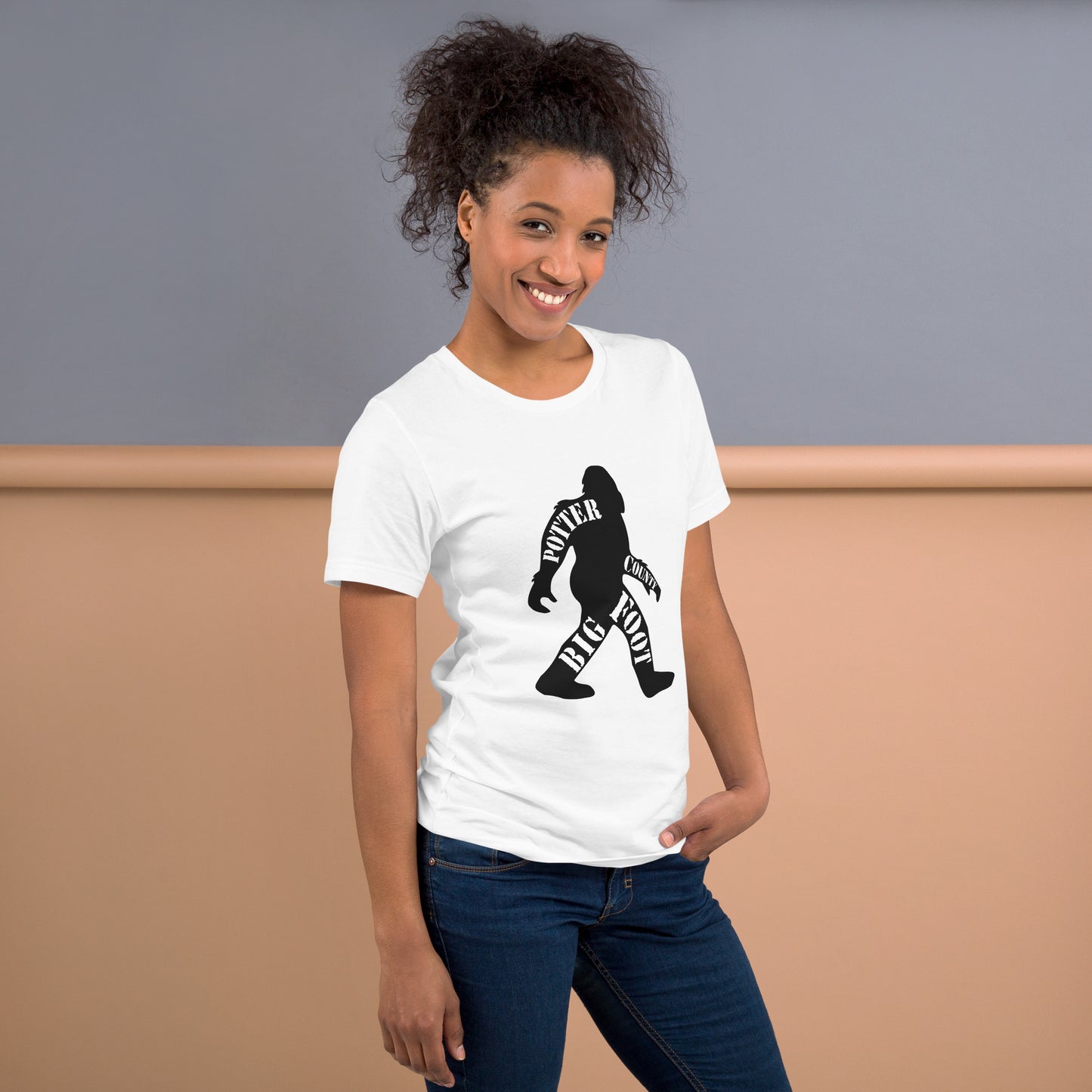 Potter County Big Foot, Potter County PA, Unisex t-shirt