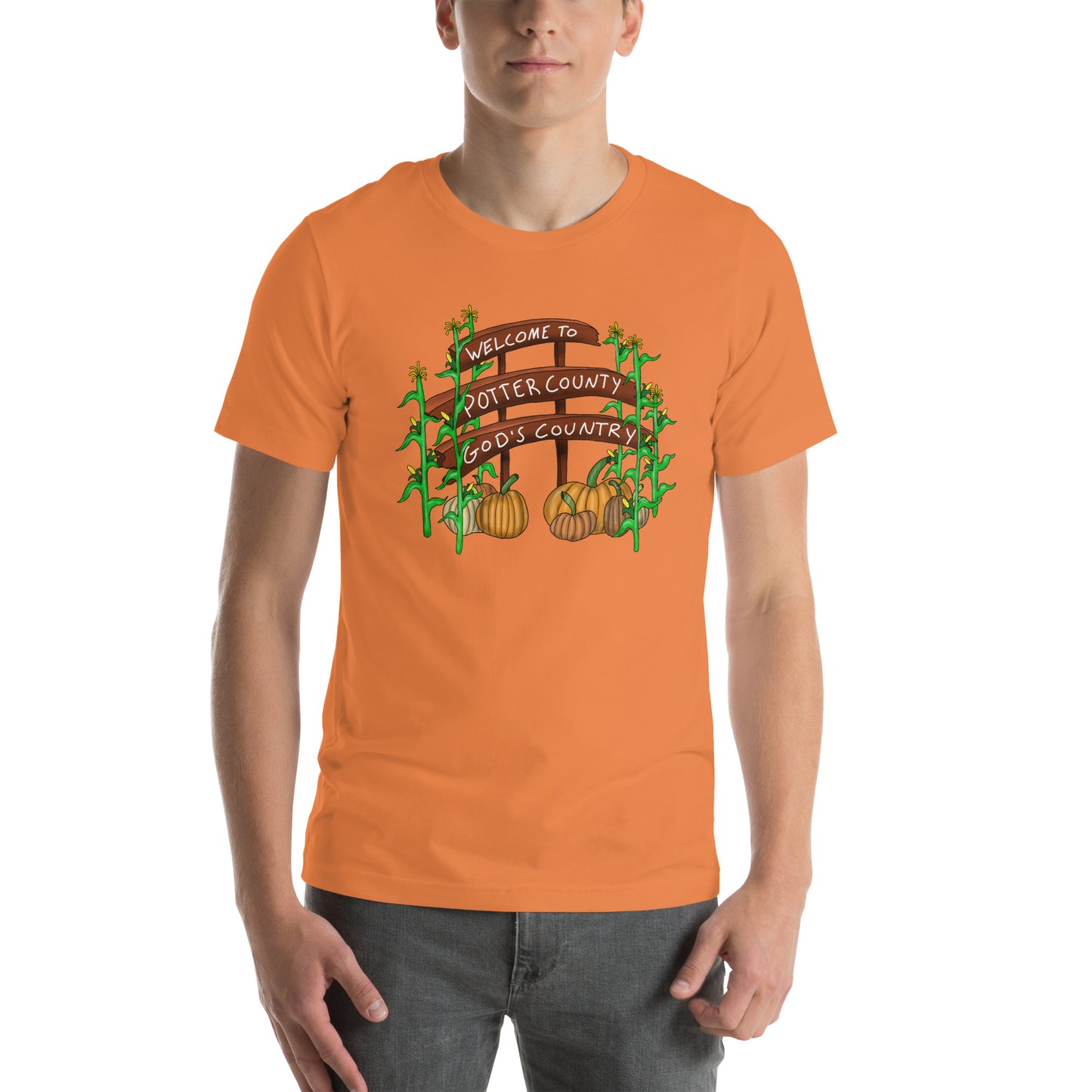 Welcome to Potter County Gods Country Fall Unisex t-shirt