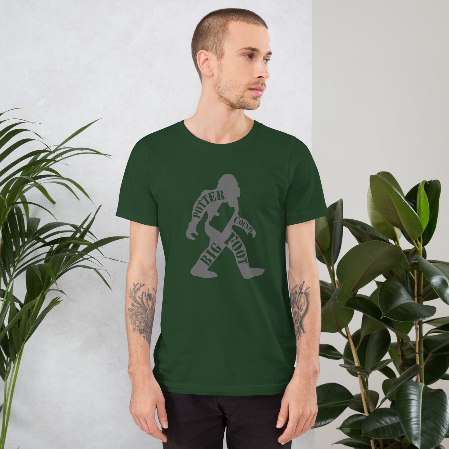 Potter County Big Foot Stamped Unisex t-shirt