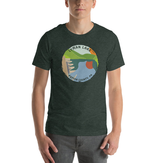 Lyman Lake, Potter County PA, Unisex t-shirt
