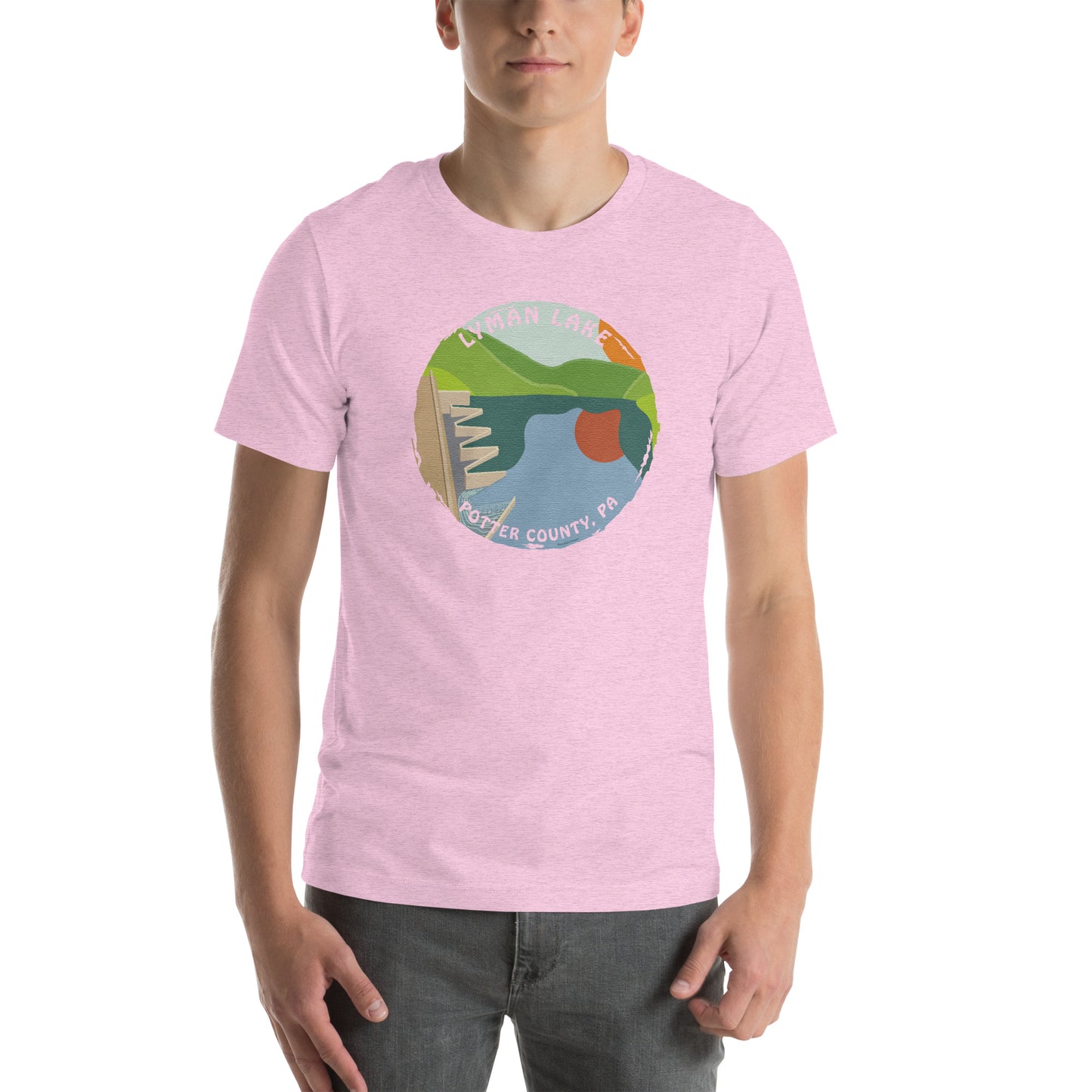 Lyman Lake, Potter County PA, Unisex t-shirt